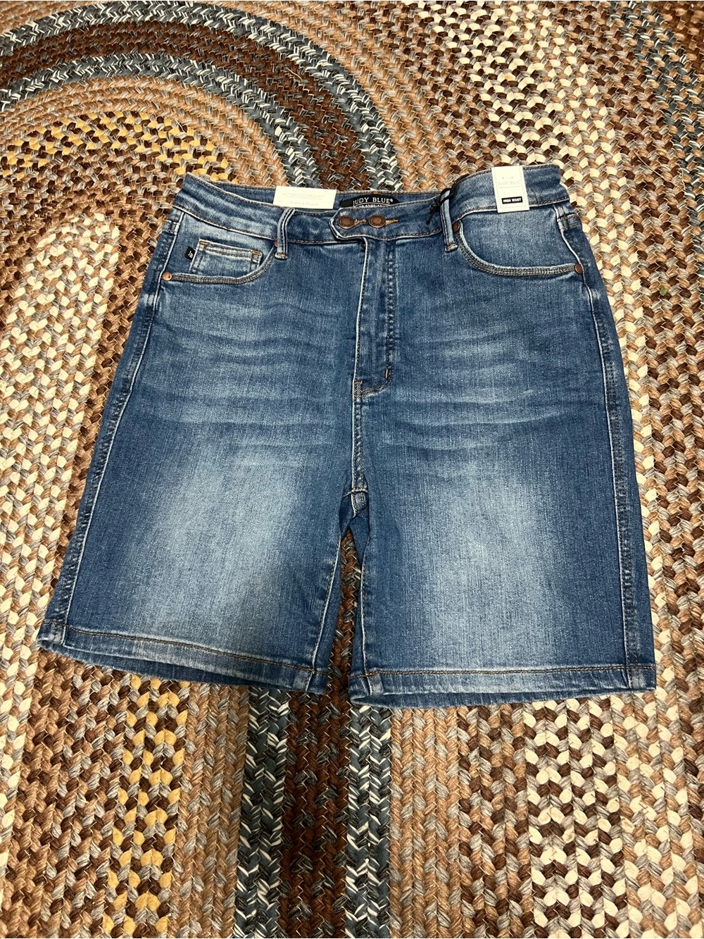 Judy Blue Faded Blue Denim Men's Shorts